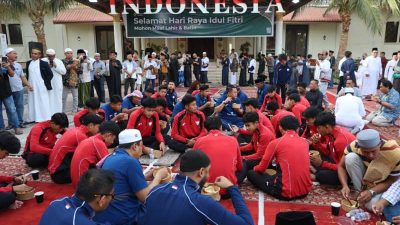 KJRI Jeddah Idul Fitri 1446 H bersama Timnas U-17