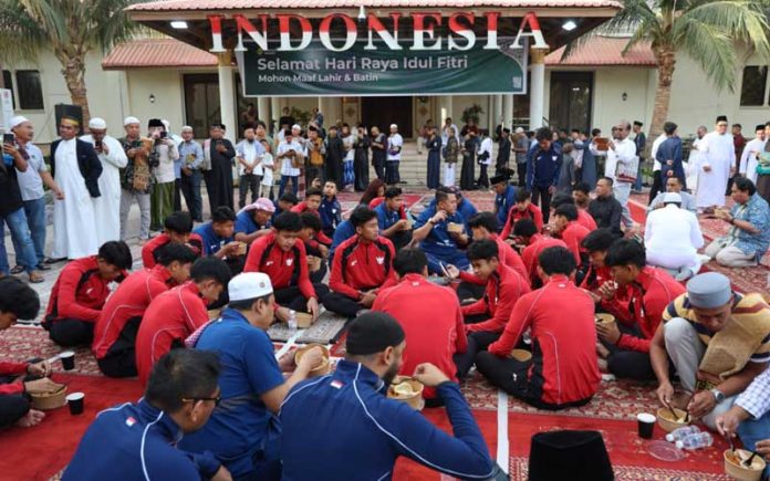 KJRI Jeddah Idul Fitri 1446 H bersama Timnas U-17