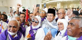Jemaah Haji Indonesia jelang wukuf di Arafah