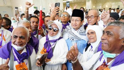 Jemaah Haji Indonesia jelang wukuf di Arafah