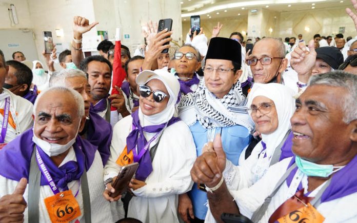 Jemaah Haji Indonesia jelang wukuf di Arafah