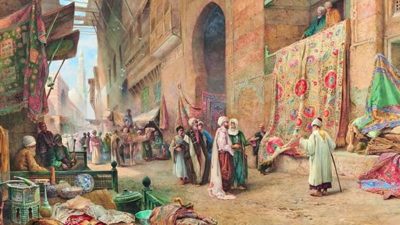 Ilustrasi pasar Arab jaman dulu