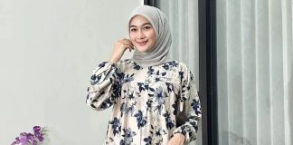 Gamis motif floral