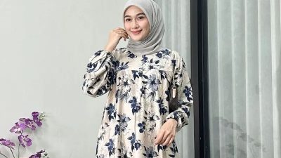 Gamis motif floral