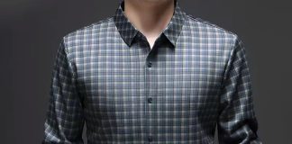 Kemeja motif geometris