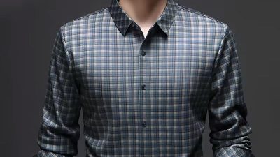 Kemeja motif geometris