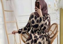 Gamis motif leopard